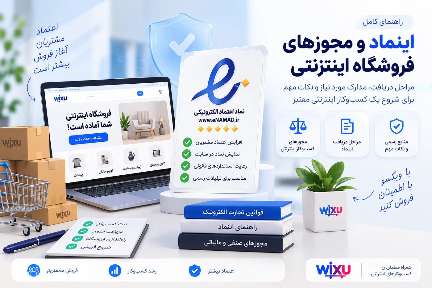راهنمای تصویری مسیر اینماد، مجوزها و آمادهسازی فروشگاه اینترنتی